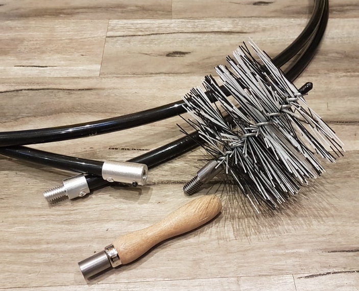 Flexi Rod Flue Cleaning Kit w flexible Nylon/Poly mix brush head