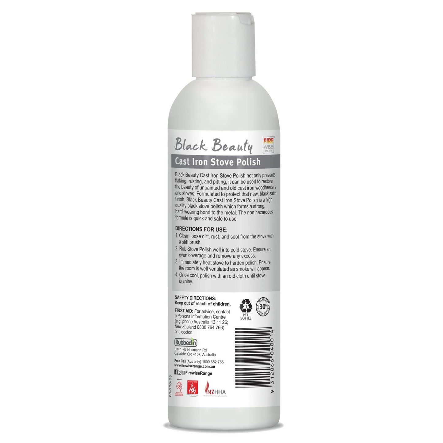 'Crystal Clear' Hot Glass Cleaner Wood Stove / Heater 200ml