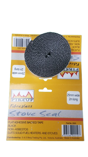 Adhesive-backed Fibreglass Tape for Wood Stoves / Heaters