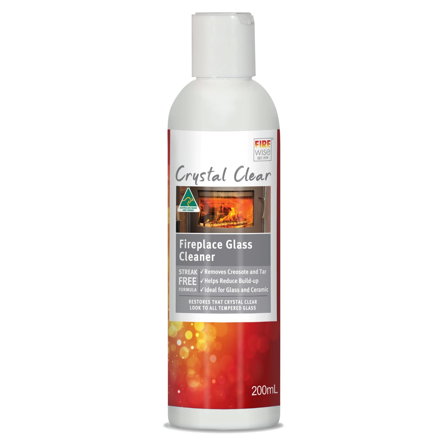 'Crystal Clear' Hot Glass Cleaner Wood Stove / Heater 200ml
