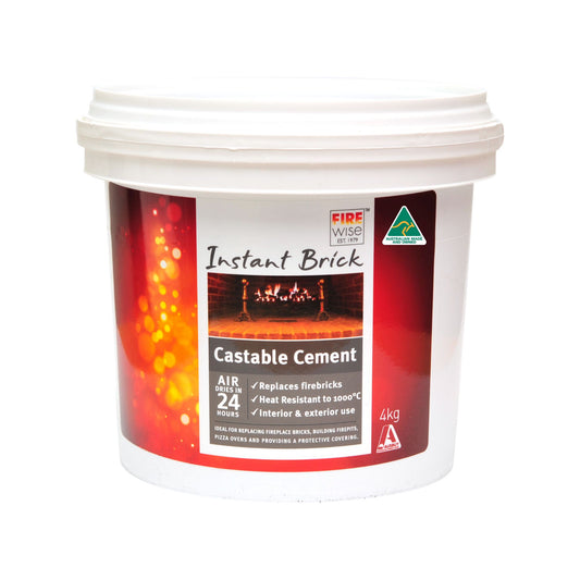'Instant Brick' dry firebrick mix for repairing firebricks