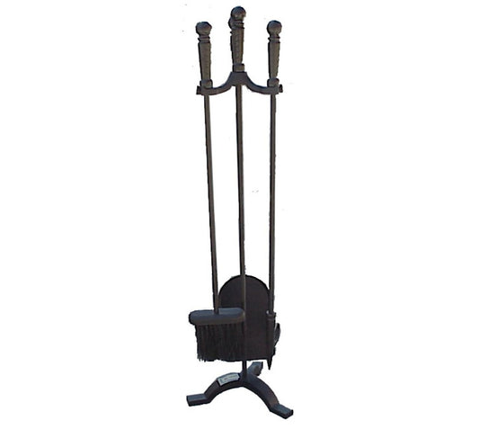 Black 3 Fire tool set with 72cm stand