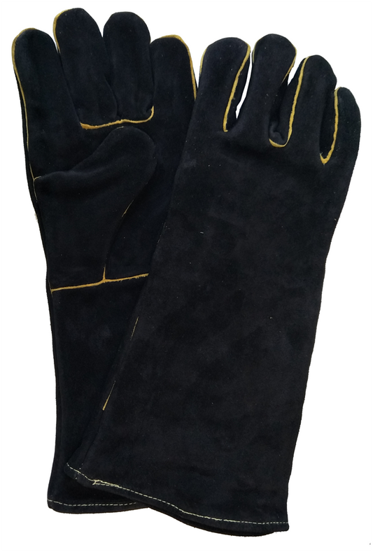 Pair of Leather Heat / Flame resistant Gauntlets / Gloves