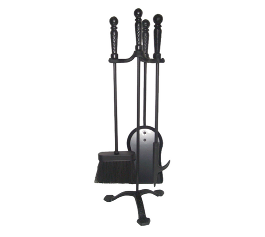 Black 3 Fire tool set with 56cm stand